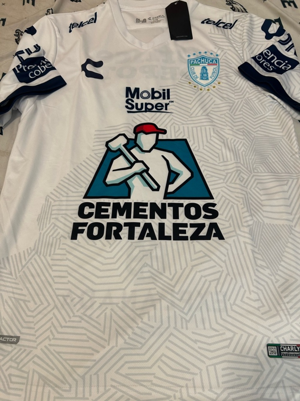 Charly brand CF PACHUCA Luchador style Men's JERSEY Sz LARGE New w tags LIGA MX